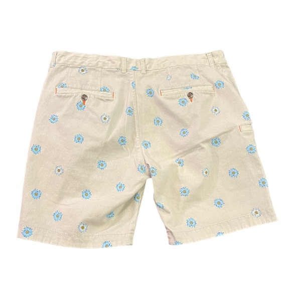 Tallia Sport Daisy Shorts | Modern Fit Stretch | Tan, Blue & Yellow | Men’s 38 - Picture 8 of 9